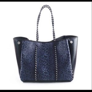 Neoprene Tote Dark Leopard NEW